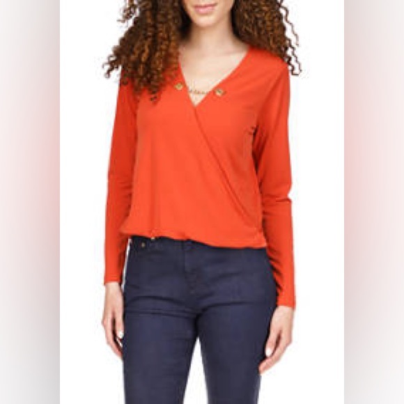 MICHAEL Michael Kors Tops - Michael Kors Woman’s Medium Rust Long Sleeve Blouse